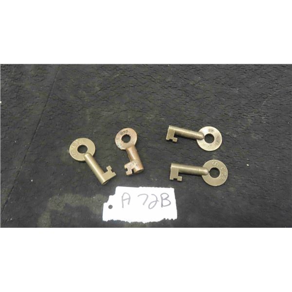 4 Brass CPR Keys 