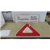 Image 1 : Government 'No Trespassing' Metal Sign 35'' x 13'', Traffic 'Yield' Sign 23'' x 26'' 