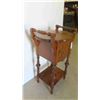 Image 3 : Walnut Smoking Stand - Mark on Bottom Shelf
