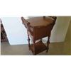 Image 7 : Walnut Smoking Stand - Mark on Bottom Shelf