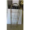 Image 1 : Brass Shelving Units with 4 Glass Shelves 58'' x 16'' x 12'' 