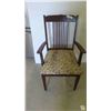 Image 1 : Mahogany Arm Chair with Tapestry Style Seat 