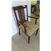 Image 2 : Mahogany Arm Chair with Tapestry Style Seat 