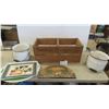Image 1 : Orange Crate, Enamel Pots, Tray, Welcome Sign 