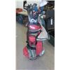 Image 7 : 14 Golf Clubs, Cart & Bag