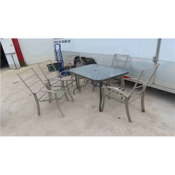 Patio Table 27'' x 54'' x 36'' with 4 Chairs 