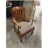 Image 1 : Solid 1/4 Oak Occasional Chair with Barley Twist 