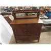 Image 1 : Mission Oak Buffet with Mirror Hutch 54'' x 44'' x 20''