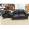 Image 1 : Leather/Leather Style Couch and Chair 