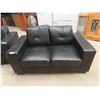 Image 2 : Leather/Leather Style Couch and Chair 