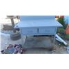 Image 1 : Rolling Metal Top Work Bench with 2 Drawers 34 1/2'' x 48'' x 26 1/2'' 