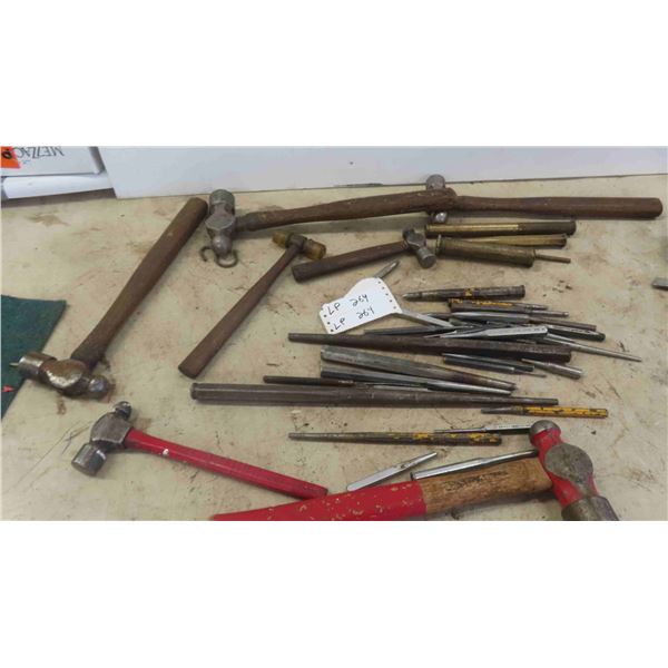 Ball Pin Hammers , Punches (4 are Brass)