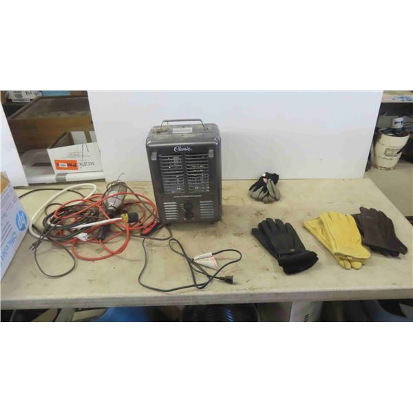 Electric Heater, Trouble Light 1500W , Gloves