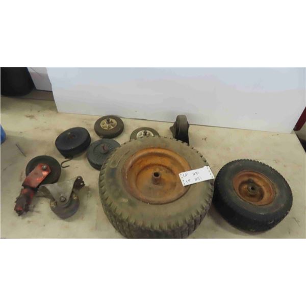 Lawn Mower Tires/Rims : (16) 6.50 Tires and Rims, (11) 4.00-5 Tires 