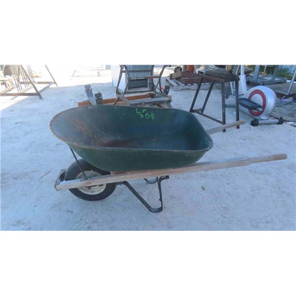 Wheel Barrel with Rubber Tires, Earthway Broadcaster 