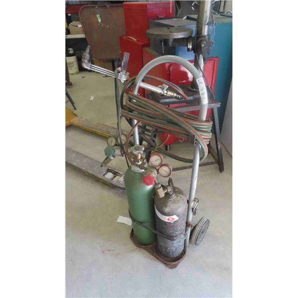 Acetyine Torches, Hoses, Gauges, Cart & Bottle 