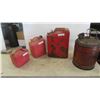 Image 1 : 4 Gas Cans - 2 Poly, 2 Metal