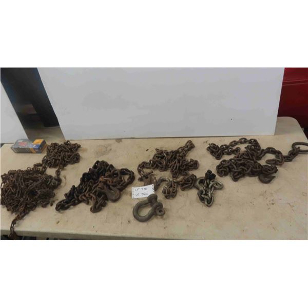 Various Sizes of Chains and Hooks 