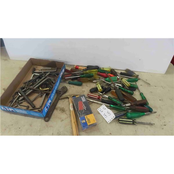 Screwdriver, Allen Keys, Crescent Wrench,New 1/4'' Air Die 