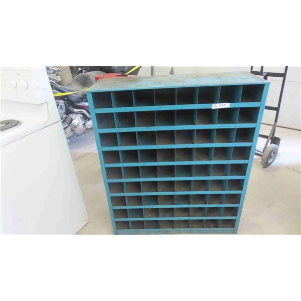 72 Pigeon Hole Bolt Bin Metal 42'' x 36'' x 12'' 