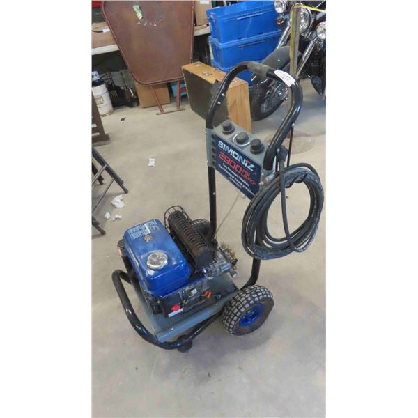 Simoniz 2900 PSI 6 1/2HP Runs But Needs Seal Hose , No Wand 