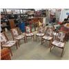 Image 1 : 6 Piece Matching Set of Teak Dining Room Chairs 