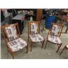 Image 3 : 6 Piece Matching Set of Teak Dining Room Chairs 