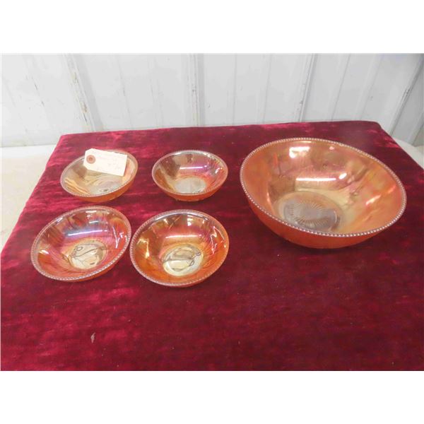 5 Piece Iris Herring Bone Berry Set
