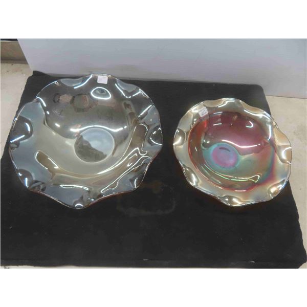 2 Pink Depression Glass Bowls 