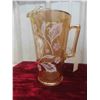 Image 3 : 2 Depression Glass Jugs, 1 Carnival Glass Jug