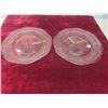 Image 1 : 2 Pink Depression Glass Divided Plates 