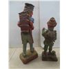 Image 2 : 2 Wood Figurines Tallest 18'' 