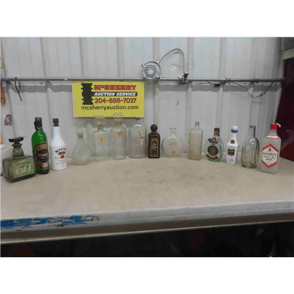 14 Assorted Decorative Liquor Bottles 