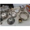 Image 3 : Silver Plated Trays, Cream and Sugar, Goblets, Serving Plates & Lots More 