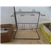 Image 2 : 2 New Double Hanging Racks , (35) 9'' Grid Wall Hooks , (50) 6'' Display Hangers 