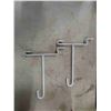 Image 6 : 2 New Double Hanging Racks , (35) 9'' Grid Wall Hooks , (50) 6'' Display Hangers 