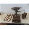 Image 1 : Vintage Bee Smoker, Countertop Scale with Basket and Weights, 6 Horse Shoes 