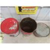 Image 3 : Esso 25lbs Grease Pail with Some Product, 2 Esso 5 Gallon Oil Pails (1 with Lid)