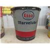 Image 4 : Esso 25lbs Grease Pail with Some Product, 2 Esso 5 Gallon Oil Pails (1 with Lid)