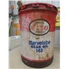 Image 6 : Esso 25lbs Grease Pail with Some Product, 2 Esso 5 Gallon Oil Pails (1 with Lid)