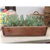 Image 2 : 24 Coke Bottles with Wood Coke Crate 12'' x 18 1/2'' x 4 1/4'' , 5 Woven 