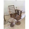 Image 1 : Oak Morris Chair (Needs Refinishing), 2 Home Made Bar Stools 
