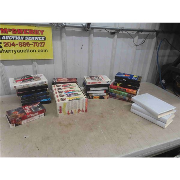 VHS Tapes: Some New, Some Blank, Disney, Sports