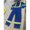 Image 7 : 2 Pairs of Coveralls : Grey with Reflective Stripes and Flame Retardent Size 52  ,  