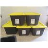Image 1 : 5 Totes with Lids 102L 