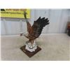 Image 1 : Eagle in Flight Mounted on Wood Base by R.Pennali Approx. 12 1/2'' x 12'' x