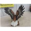 Image 3 : Eagle in Flight Mounted on Wood Base by R.Pennali Approx. 12 1/2'' x 12'' x