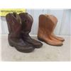 Image 1 : 2 Pairs of Cowboy Boots Size 10 1/2 & 10