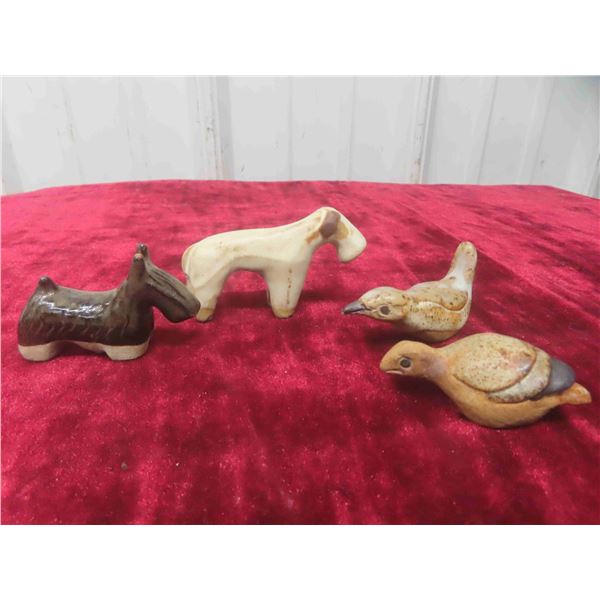 Vintage 1960s 4 Pieces Tremar Stoneware : Scottish Terrier , 3 Other Pieces 