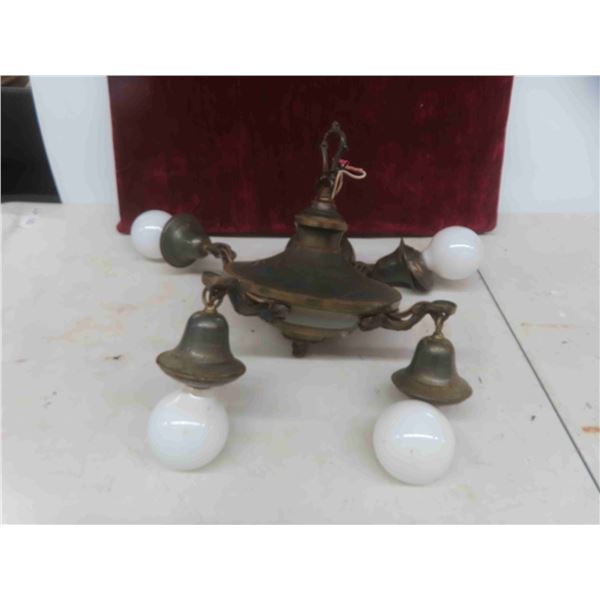 Vintage Hanging Light No Bulbs 